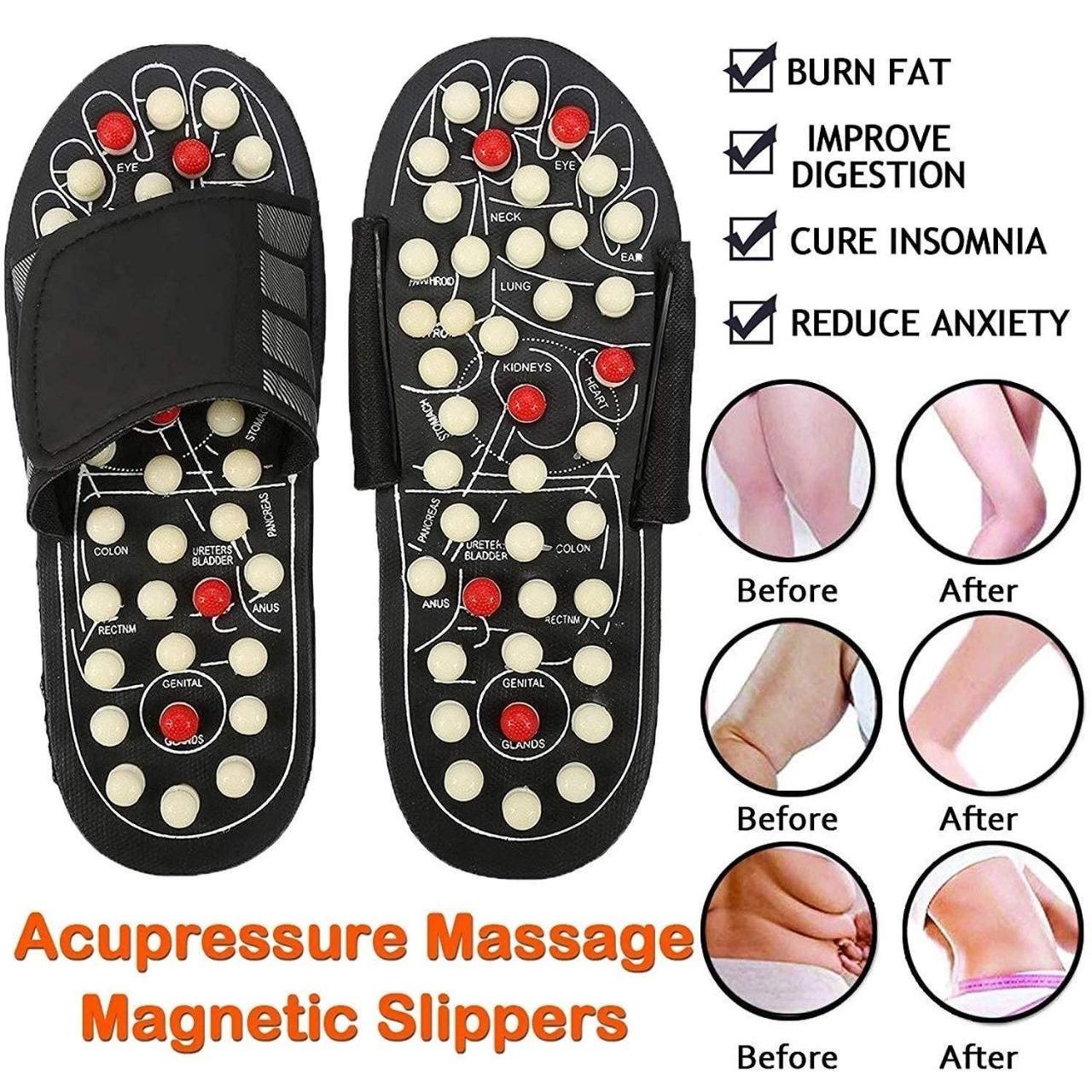 cupressure Magnetic Massage Slippers – Foot Reflexology Pain Relief Slippers