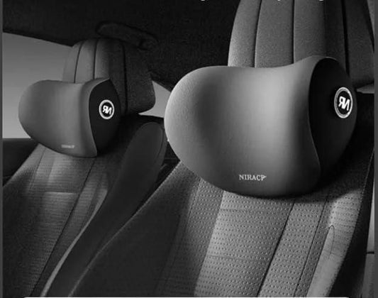 Car Neck Support Headrest Pillow – Ergonomic Memory Foam Cervical Cushion (Pack of 2)