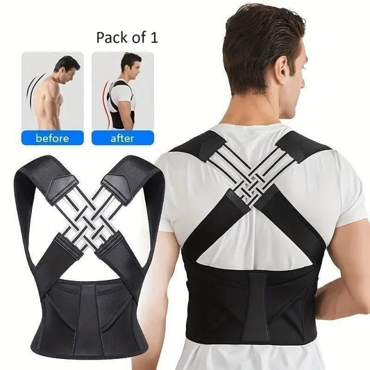 Adjustable Back Posture Corrector Belt – Spine & Shoulder Support Brace
