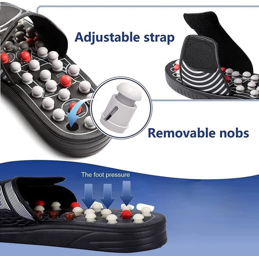 cupressure Magnetic Massage Slippers – Foot Reflexology Pain Relief Slippers